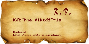 Kühne Viktória névjegykártya